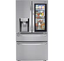 LG LRMVS3006S 4-Door Instaview Door-In-Door Refrigerator W/Craft Ice-Printproof - Stainless Steel 29.5 Cu. Ft