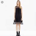 Madewell Dresses | Madewell Dusk Sheer Dress Size 10 | Color: Black | Size: 10