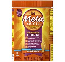 Metamucil Daily Fiber Supplement, Orange Smooth Sugar Psylllium Husk Powder, 6.1 Ounce
