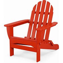 POLYWOOD AD5030SR Classic Folding Adirondack Chair, 38.5" H X31.25 W X 33.5" D, Sunset Red