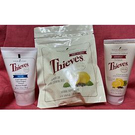 Young Living Thieves Book Throat Lozenges Eo Infused 30/Bag Chest Rub