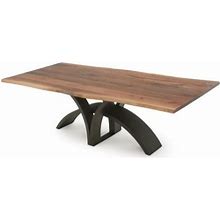 Bow & Arrow Natural Wood Dining Table, Black Walnut, 84X48x31, Kitchen & Dining Room Tables, By Woodland Creek Furniture