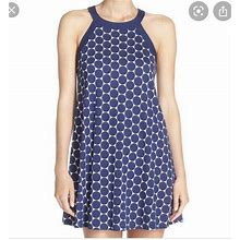 $59 Kate Spade Navy Polka Dot Chemise Dress Size Medium- K31