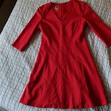 Anne Klein Dresses | Red, Long Sleeve Dress | Color: Red | Size: 8