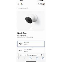Google G3al9 Nest Cam 1080P Indoor/Outdoor Security Camera