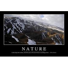 Poster: Nature: Inspirational Quote And Motivational Poster, 24x16in.