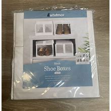 Set Of 4 Whitmor Mesh Shoe Boxes