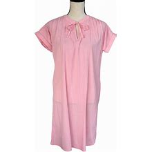 Style & Co Petite Small Shift Dress Dolman Sleeve V-Neck Gauzy Lightweight Pink