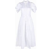 Alexander Mcqueen - Ruched Cotton Shirtdress - Women - Cotton - 40 - White