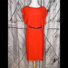 Reiss Dresses | Nwt Reiss Cap Sleeve Lexi Shift Red Firebrick Dress 4 $285 | Color: Red | Size: 4