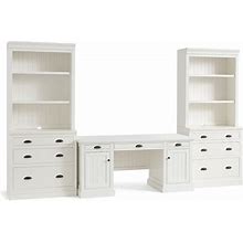 Aubrey 140' Executive Desk Office Suite With File Cabinets, Dutch White | Pottery Barn