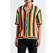 Stripe Terry Cloth Camp Shirt