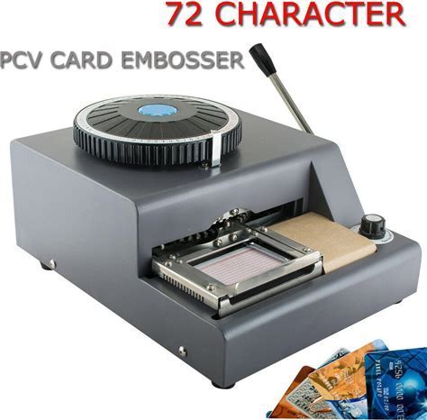 Embossing Machine 72 Character Card Embosser For PVC Card Credit ID VIP  Manual Embosser Machine Credit Card