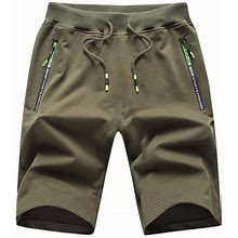 Men's Casual Shorts, Men's Shorts Casual Classic Suitable For Drawstring Summer Beach Shorts-Green