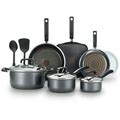 T-Fal Signature 12 Pcs Cookware Set Non Stick/Aluminum In Gray | Wayfair 589E4db000d0ae37c98ea3551351ca44