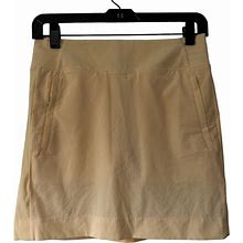Athleta Shorts | Athleta Brooklyn Skort Yellow Tennis Skirt Lined Pull On Zip Pockets Size 0 | Color: Yellow | Size: 0