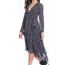 Betsey Johnson Dresses | Betsey Johnson Navy Maxi Wrap Dress Polka Dots Size 12 Nwt | Color: Blue | Size: 12