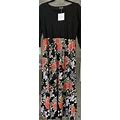 Dunea Womens Dress Size Large Maxi Long Solid/Floral Stretchy Pockets