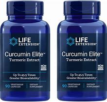 Life Extension Curcumin Elite Turmeric Extract, 90 Caps (Pack Of 2)