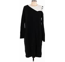 Venus Casual Dress - Sweater Dress Crew Neck Long Sleeve: Black Dresses - Women's Size 44