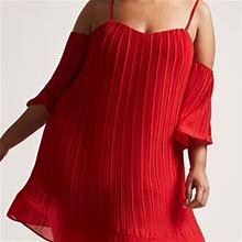 Forever 21 Dresses | Forever 21 12X12 Pleated Mini Dress Sz 2X | Color: Red | Size: 2X
