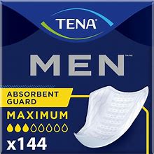 Tena Incontinence Guards For Men, Moderate / Super Absorbency 96, 112, 144 Ct