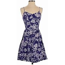 Purple Floral Casual Dress The Gap Size 0