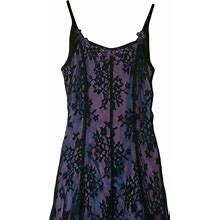 Biscotti Dresses | Lace Floral Dress | Color: Black/Purple | Size: S