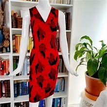 H&M Dresses | H&M V-Neck Sleeveless Red Dress | Color: Black/Red | Size: 2