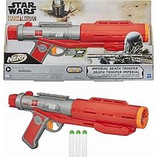 Nerf Star Wars Imperial Death Trooper Deluxe Dart Blaster, The Mandalorian, Blaster Sounds, Light Effects, 3 Glow-In-The-Dark Nerf Darts