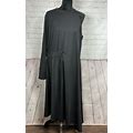 Lane Bryant Black One Shoulder Midi Maxi Dress, Sz 18 20, EUC