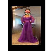 Purple Prom, Evening, Bridesmaid Or Halloween Dress. Size 12 But