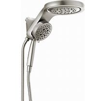 Delta Faucet Hydrorain 5-Spray H2okinetic Dual Shower Head With Handheld Spray, Brushed Nickel Shower Head With Hose, Handheld Shower Head, 2.5 GPM