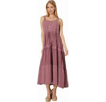 Lucky Brand Women's Lace Tiered Knit Maxi Dress