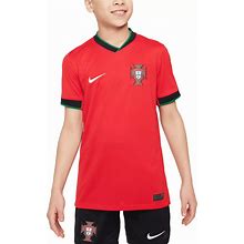 Nike Youth Portugal 2024 Home Replica Jersey, Boys', Medium, Red
