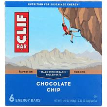 Clif Bar - Energy Bar - Chocolate Chip - Case Of 9 - 6/2.4Oz.