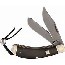 Rough Rider 1572 Bow Trapper High Carbon Folding Pocket Knife With G10 Black Handle