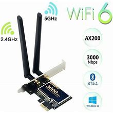 Desktop Pcie Wifi 6 Adapter Bluetooth 5.2 3000Mbps 802.11Ax Wireless