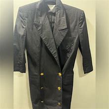 Versus Versace Jackets & Coats | Versus By Gianni Versace Blazer Jacket Blac | Color: Black | Size: 24