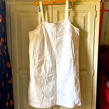 Gap Overall Skirt Jumper Pinafore Nwot 1X Tall | Color: White | Size: 1X