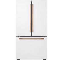 LG STUDIO 26.5 Cu. Ft. Counter Depth 3-Door French Door Refrigerator In Essence White At ABT