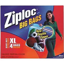Ziploc 71595 Heavy Duty Bag, 2' X 20" (Pack Of 4)