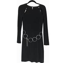 Laundry By Shelli Segal Dresses | Laundry By Shelli Segal Black Dress W/ Chain Belt | Color: Black | Size: 6