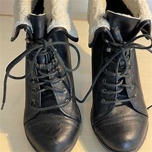 Mia Shoes | Adorable Mia Lace Up Faux Fur/Faux Leather Heeled Boots- Brand New- Size 8 | Color: Black | Size: 8