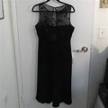 Chadwicks Dresses | Chadwicks Black Dress With Lace And Sequins Size 12 | Color: Black | Size: 12