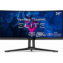 Viewsonic - ELITE XG340C-2K 34" LCD Curved Ultrawide QHD Freesync Gaming Monitor - Black