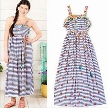 Matilda Jane Clothing Dresses | Matilda Jane Clothing Endless Summer Maxi Dress - Size 12 Tween | Color: Blue/White | Size: 12G