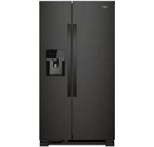 Whirlpool 21.4-Cu Ft Side-By-Side Refrigerator With Ice Maker, Water And Ice Dispenser (Black) | WRS311SDHB