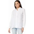 Eileen Fisher Classic Collar Shirt Women's Clothing White 1 : 1X