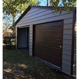 Metal Garages - Free Set Up & Delivery - 24x45 ft. Vertical Roof Ft. North | Modular Prefabriacted Metal Garage Buildings | Alan's Factory Outlet